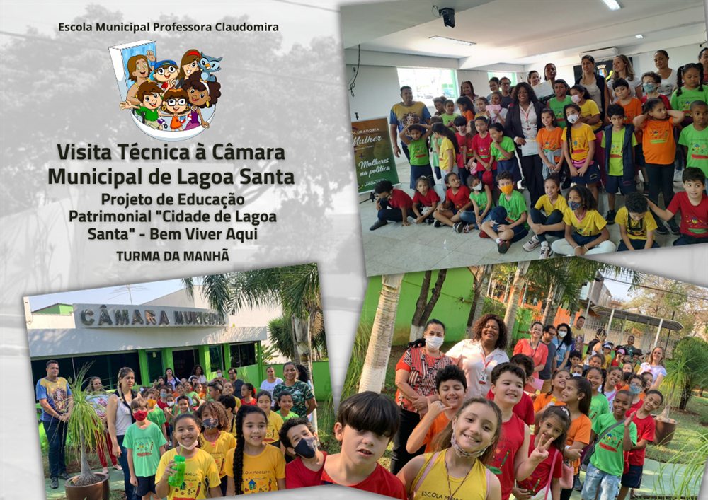 Lavina em visita à Câmara com estudantes — educação patrimonial