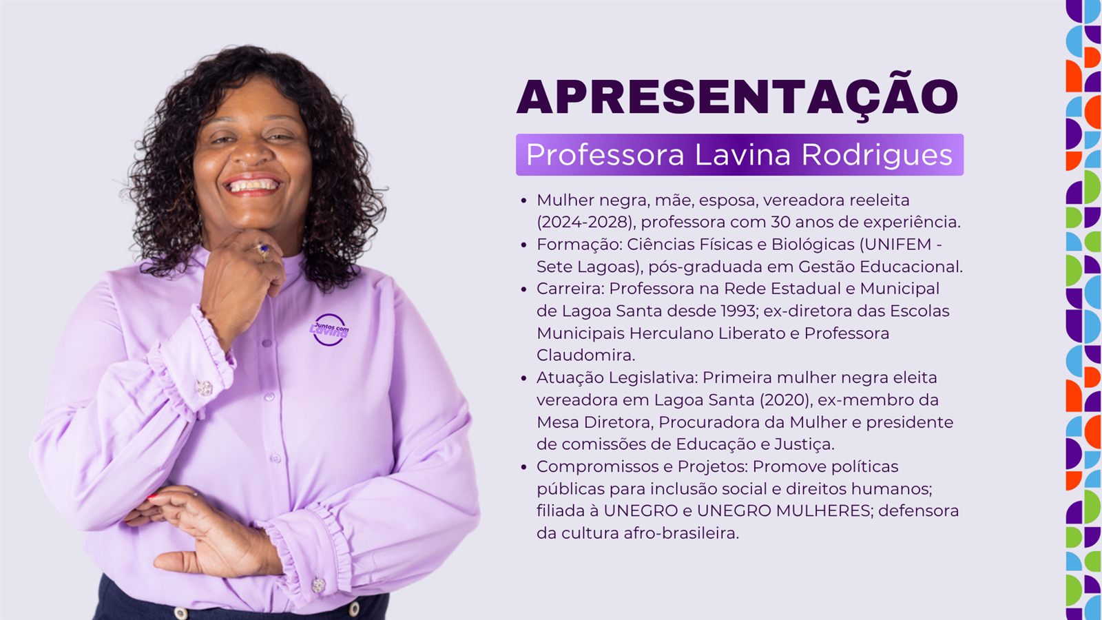 Apresentação do mandato da Professora Lavina Rodrigues